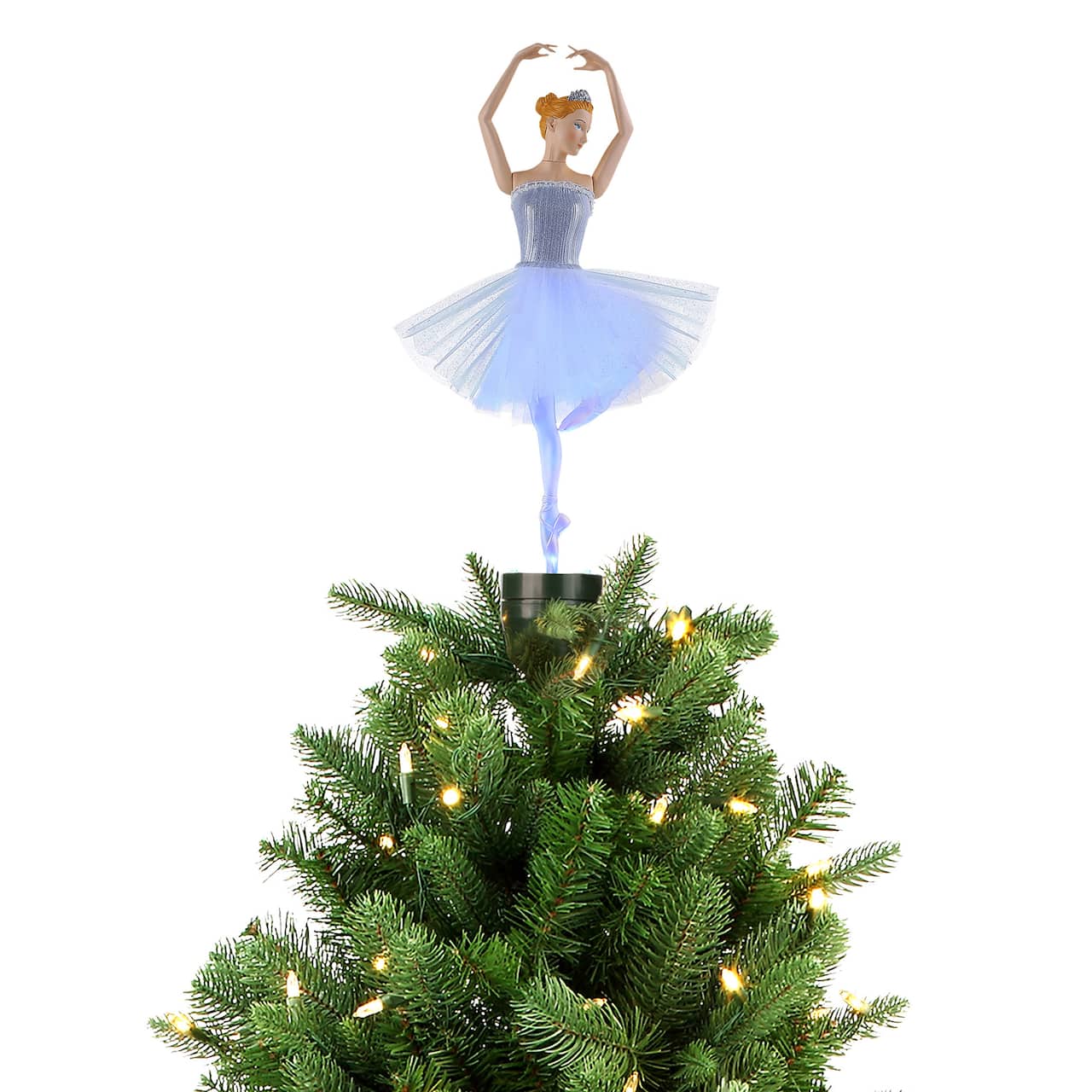 12.5" Animated Fiber-Optic Ballerina Tree Topper